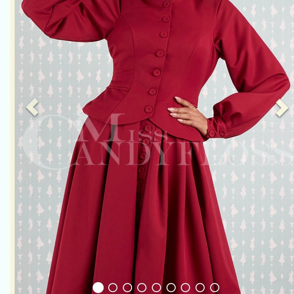 Miss Candyfloss Red Natasha Rose Blazer - Picture 2 of 4